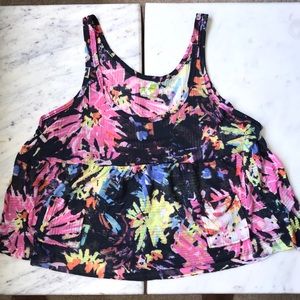 Free People Multicolor Floral Top